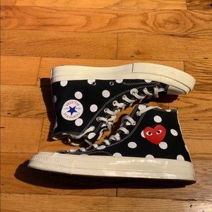 Polka Dot CDG PLAY Converse